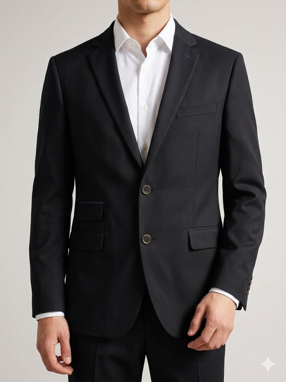 Ted Baker London JOEY X SPJ Wool Blazer Black 40S